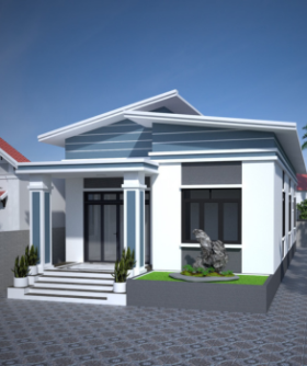 Nhà cấp 4 mái lệch – 94m2 Tổ ấm hiện đại chị Thảo tại Hòa Thành, Tây Ninh