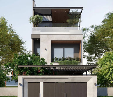 Nhà Phố 2 Tầng 7x16m: Kiến Tạo Không Gian Sống Xanh, Thoáng Đãng tại Tây Ninh