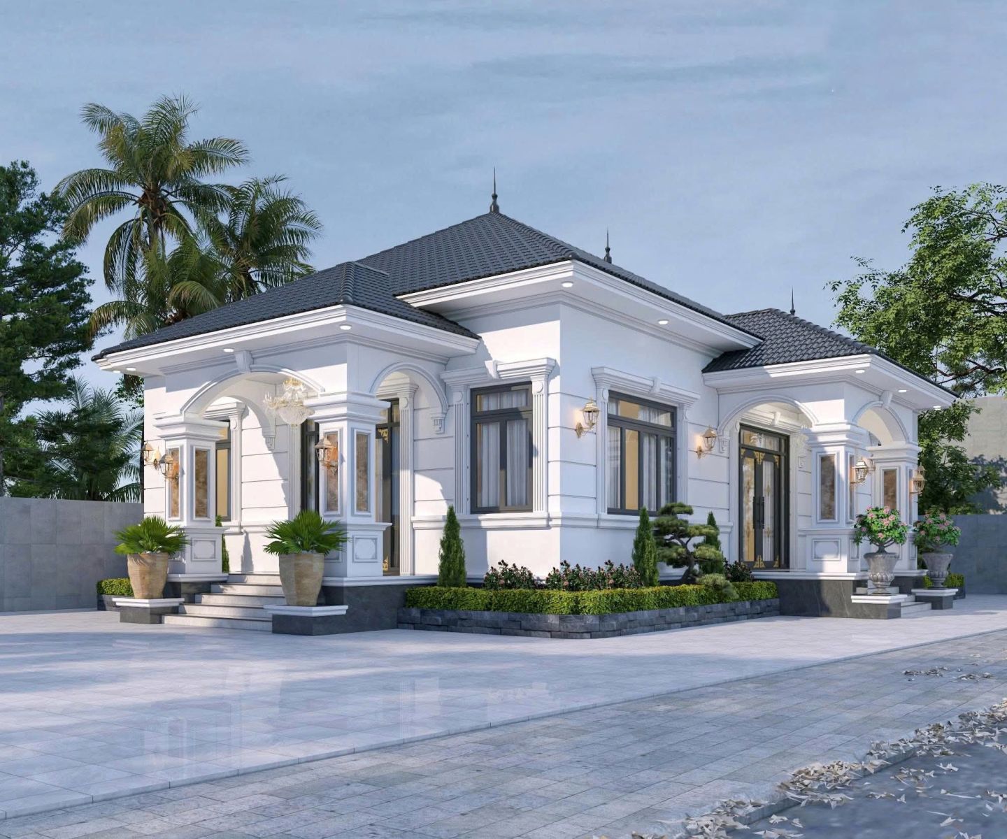 nhà vườn mái nhật