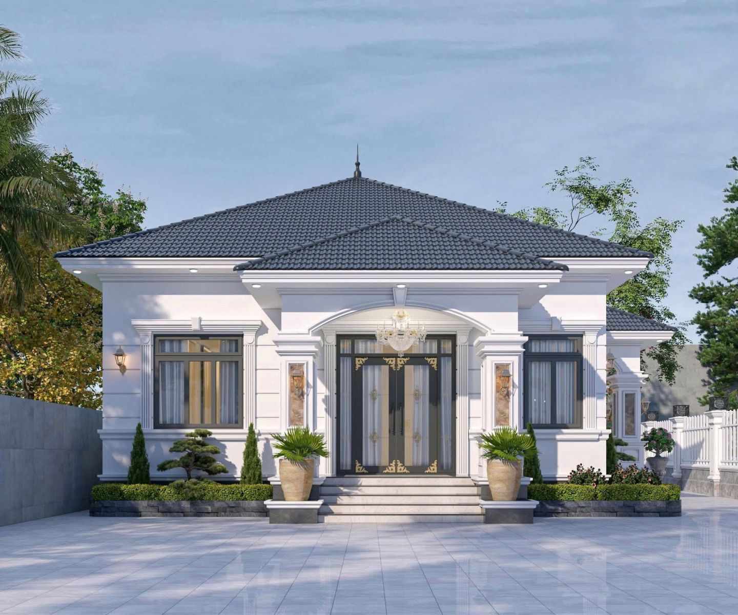 nhà vườn mái nhật
