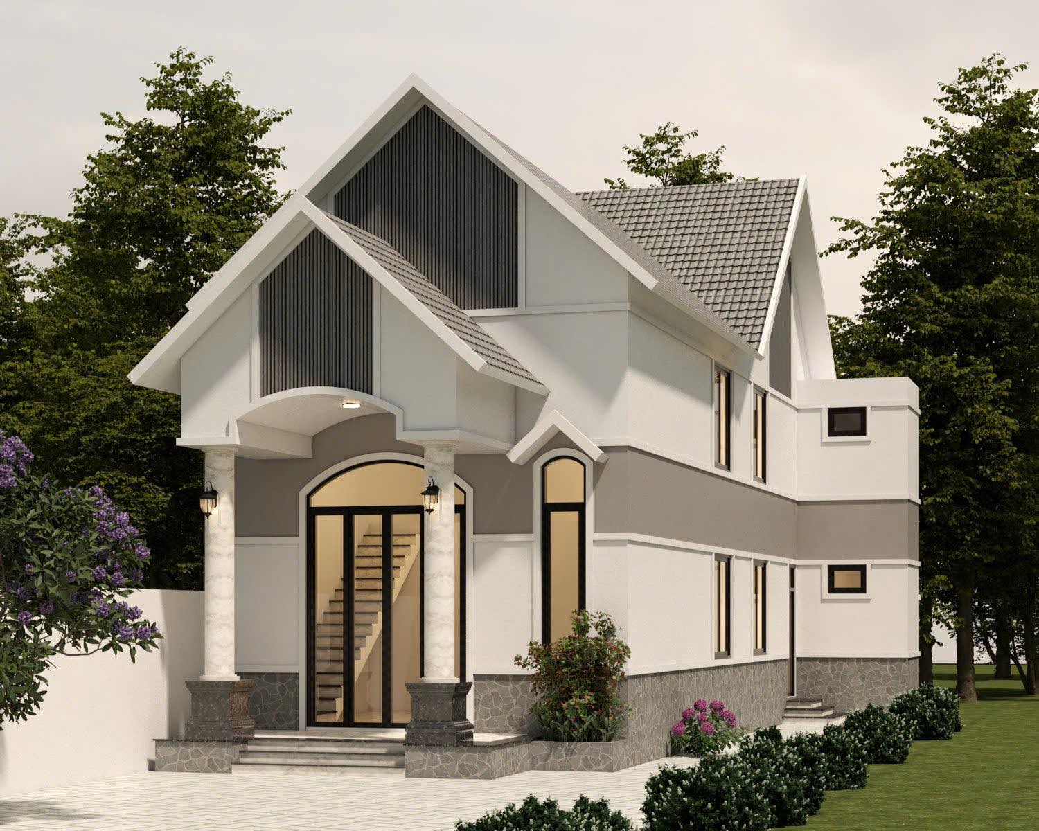 nhà vườn mái thái
