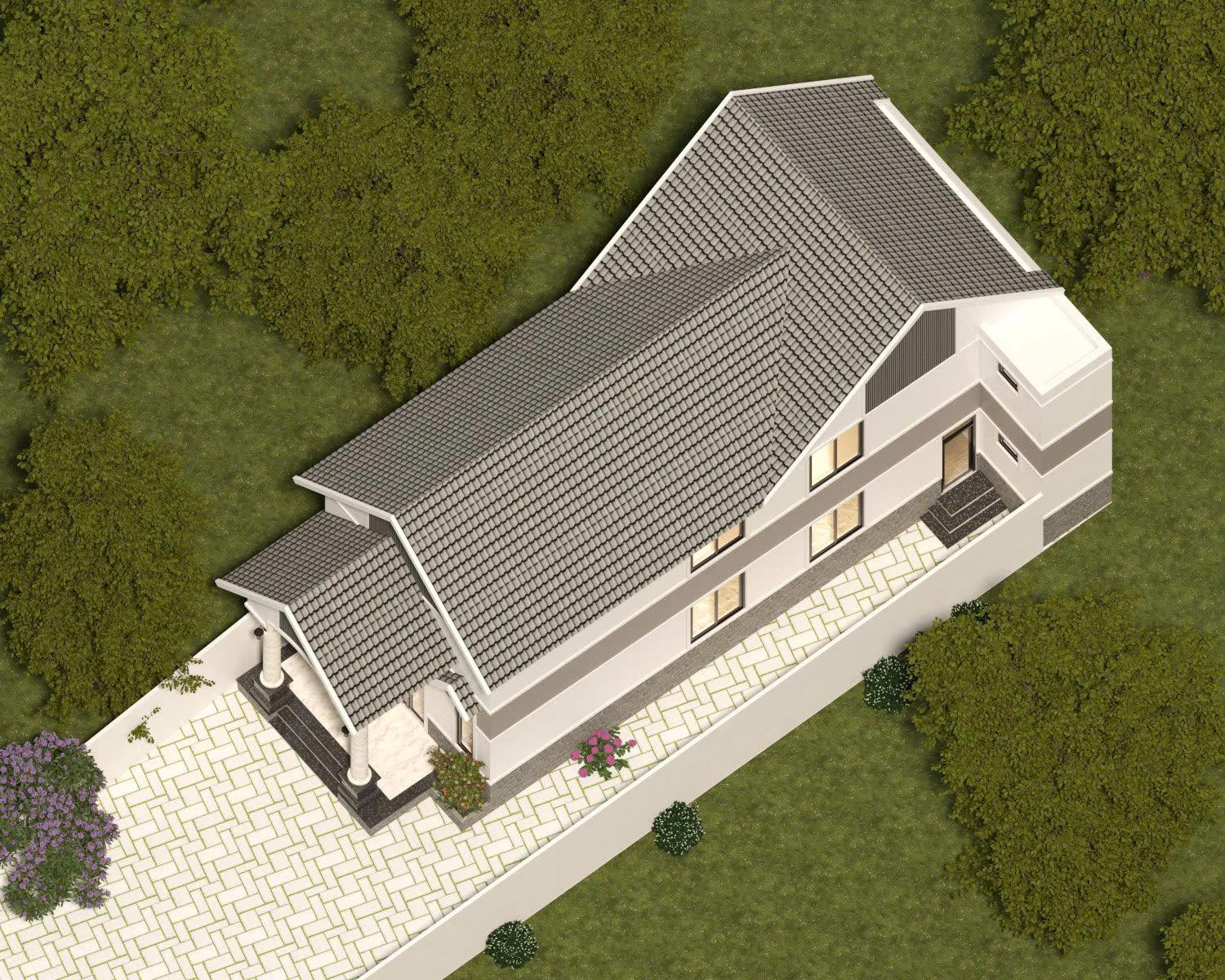 nhà vườn mái thái